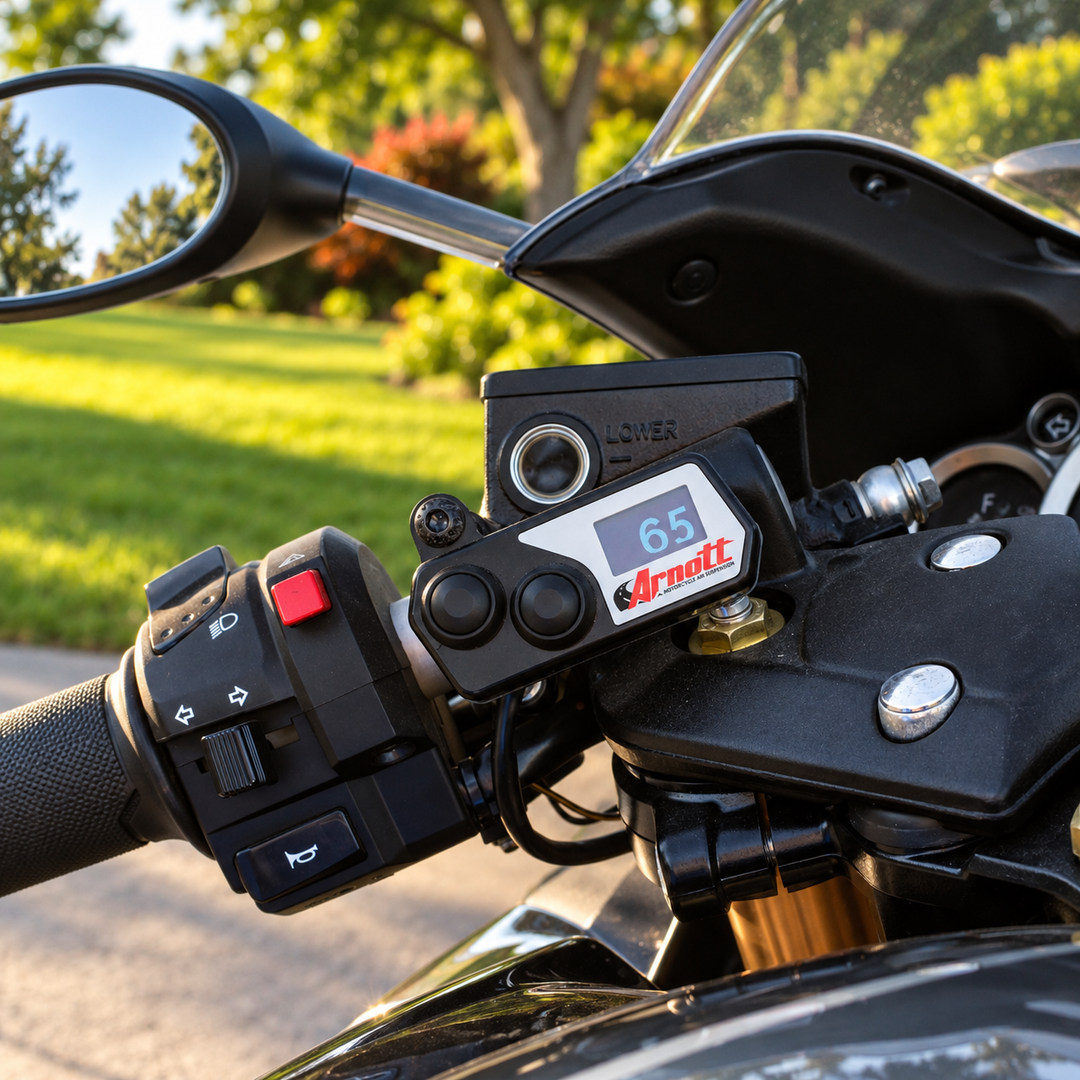 Handlebar-Mounted Pushbutton Controller w/LED Pressure Gauge (Black)