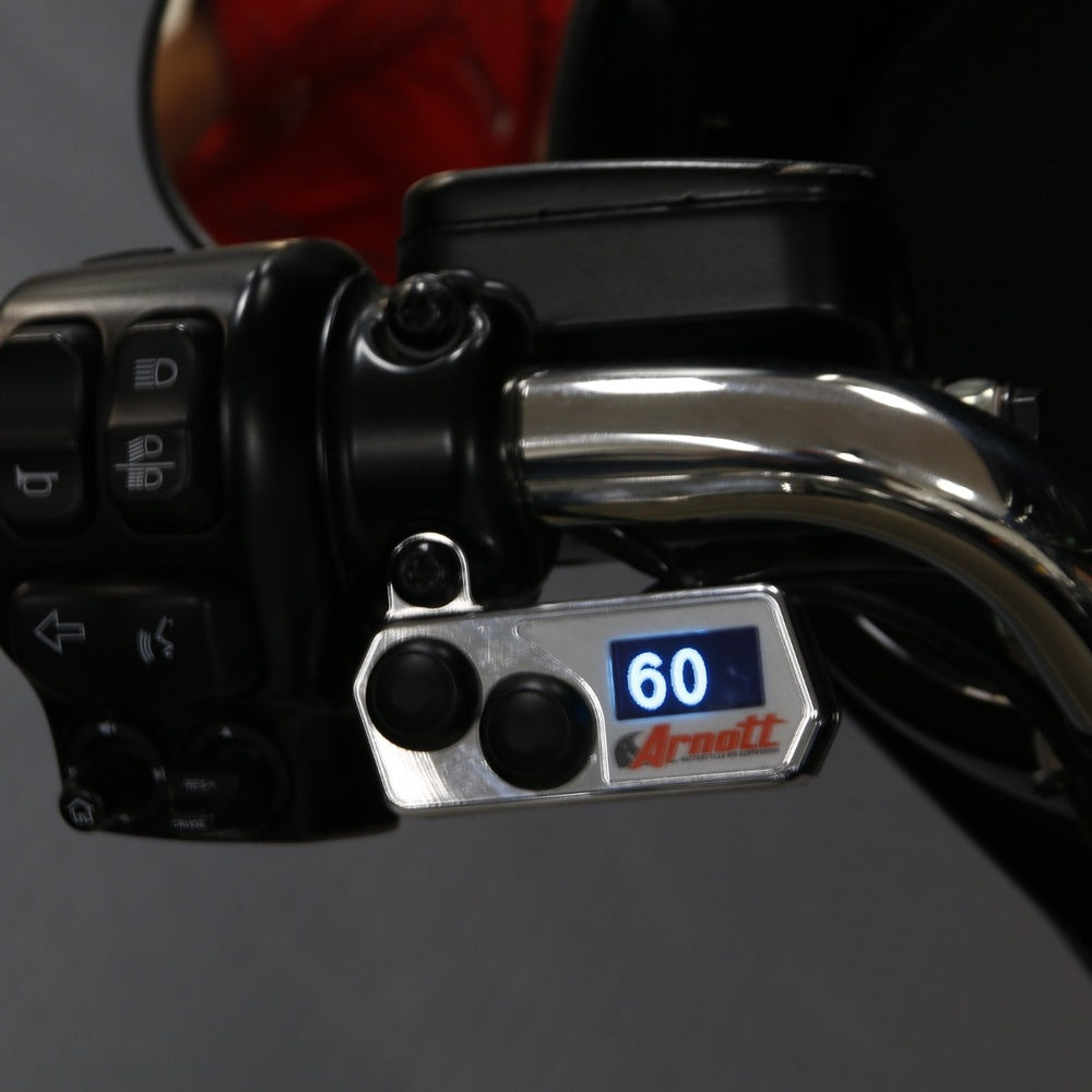 Handlebar-Mounted Pushbutton Controller w/LED Pressure Gauge (Chrome)