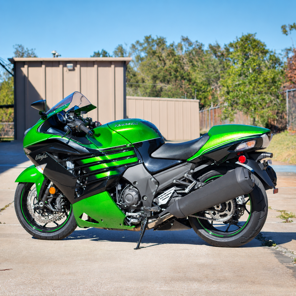 2006-2021 Kawasaki Ninja ZX-14 Ultimate Kit (Chrome Handlebar Inflation Switch)