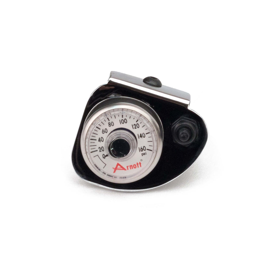 Pressure Gauge w/Toggle (Chrome Bracket) - Arnott® Motorcycle Air Suspension